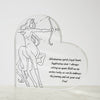 Discover the Mystical Sagittarius Heart Shaped Acrylic Plaque.🏹