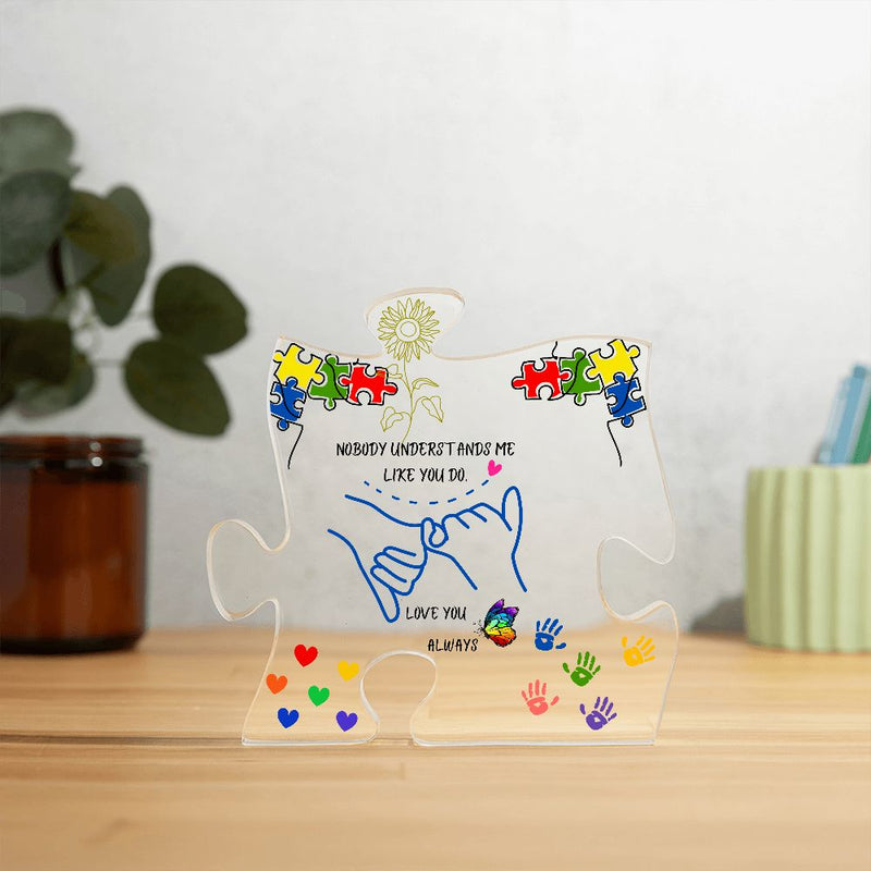 Autism Awareness Puzzle Piece Plaque-Gift for Mom-Tier1love.com