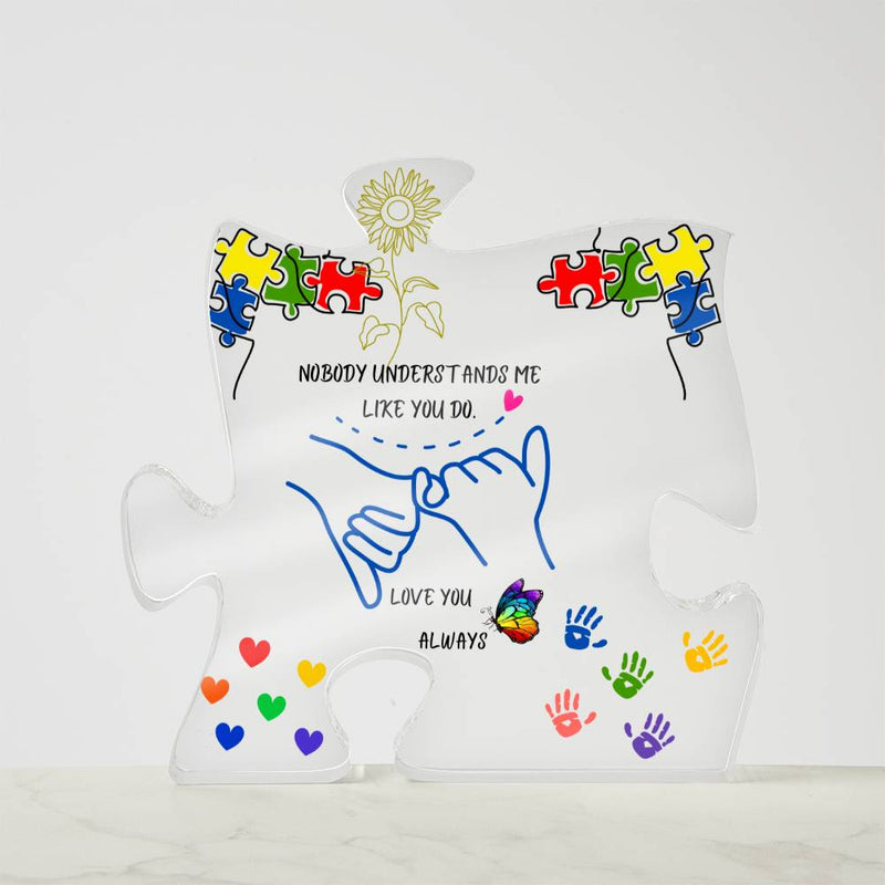 Uncover the Allure of Autism Awareness with The Printed Acrylic Puzzle Piece Plaque!