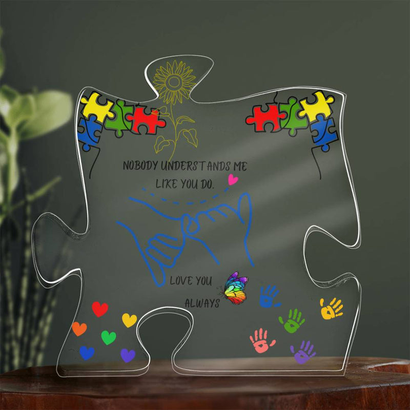 Autism Awareness Puzzle Piece Plaque-Gift for Mom-Tier1love.com