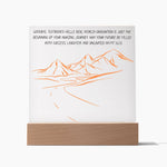 Embrace Adventure with Our Square Acrylic Plaque!