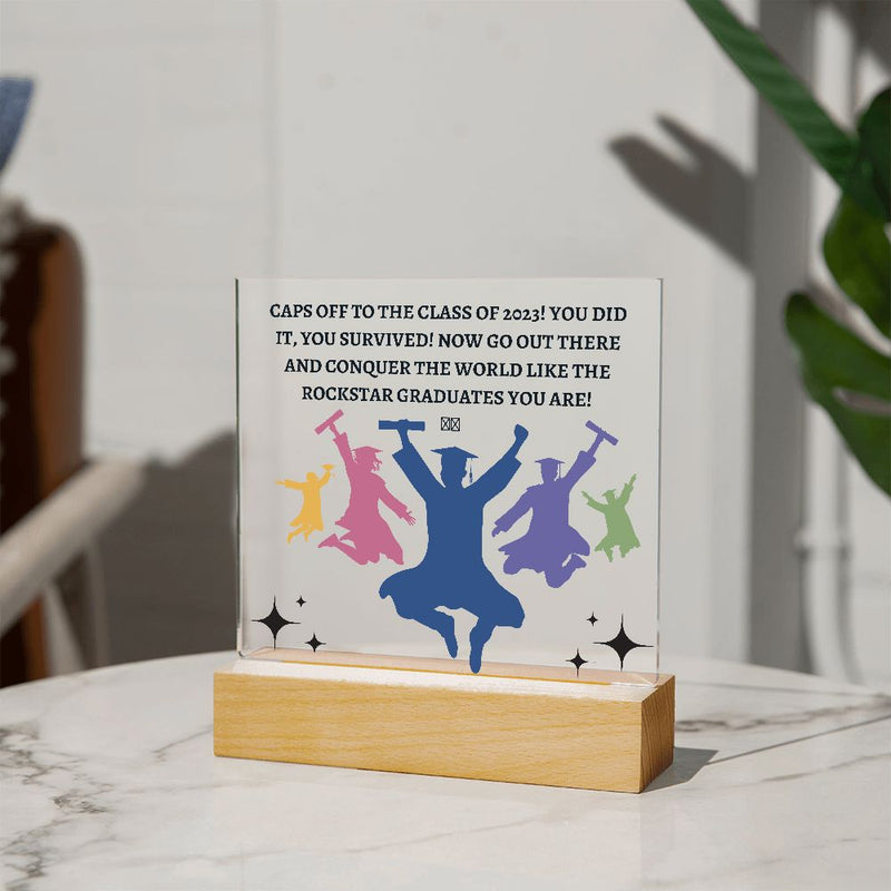 Caps Off Square Acrylic Plaque-Tier1love.com