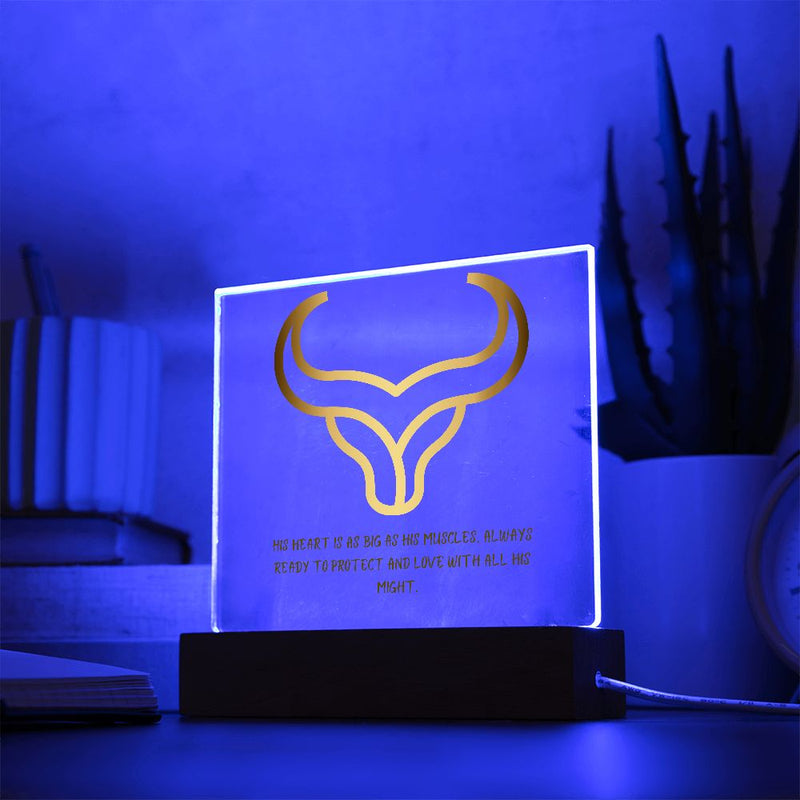 Taurus Strength Square Acrylic Plaque-Tier1love.com