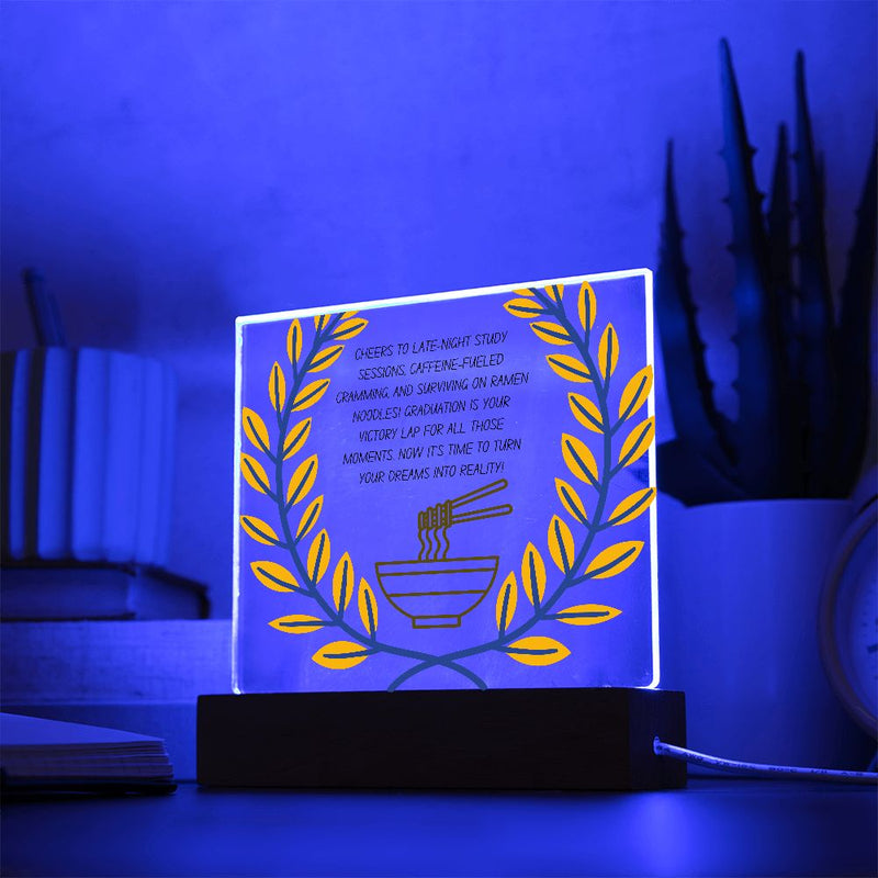 Ramen Noodle Nights Square Acrylic Plaque-Tier1love.com