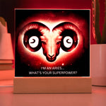 Aries Zodiac Plaque-Clear Acrylic-Tier1love.com