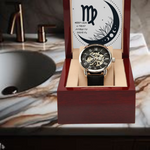 Virgo Zodiac Men's Skelton Openwork Watch-Tier1love.com