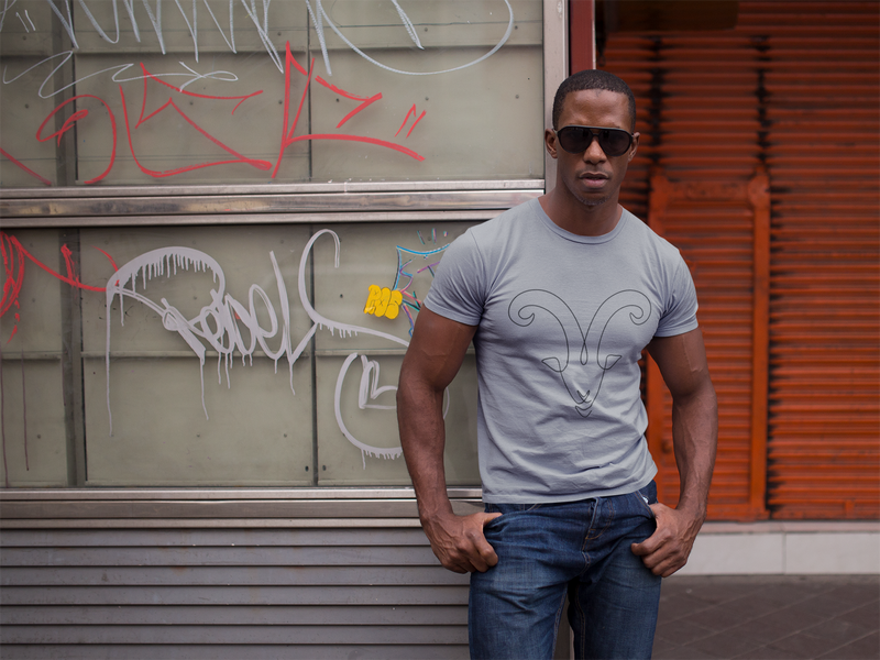 Aries Zodiac Ram Unisex Heavy Cotton T-shirt gray-Tier1love.com