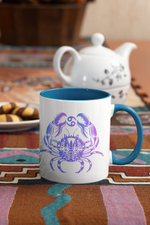 Cancer Sign Accent Coffee Mug blue-Tier1love.com