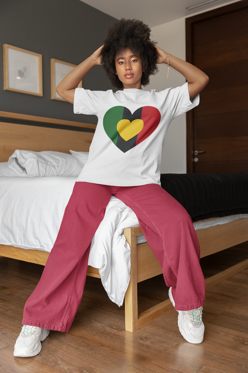 Rainbow Heart Unisex T-shirt white-Tier1love.com