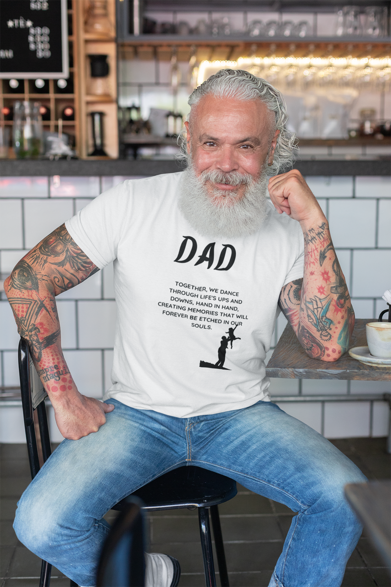 Dad daughter dance unisex soft-style T-shirt white-Tier 1