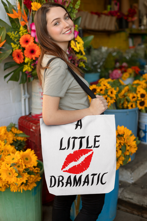 Tote Bag white-A Little Dramatic-Tier 1