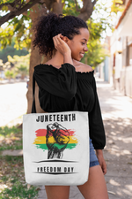 Juneteenth Tote Bag white-Tier 1