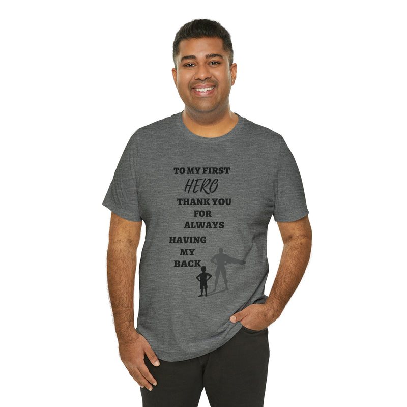 Unisex Jersey Short Sleeve Tee gray- First Hero-Tier 1