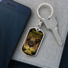 Lion Face Dog Tag Keychain-for Dad-Tier1love.com