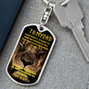 Lion Face Dog Tag Keychain-for Dad-Tier1love.com