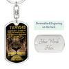 Roar with Confidence with The 🦁 To My Dad Dog Tag Keychain.