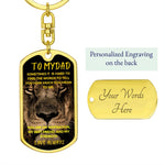 Roar with Confidence with The 🦁 To My Dad Dog Tag Keychain.