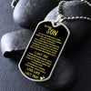 Encourage His Best with To My Son Dog Tag Necklace Chain! 🌟🔗