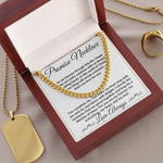 You Complete Me; Promise Necklace Cuban Link Chain