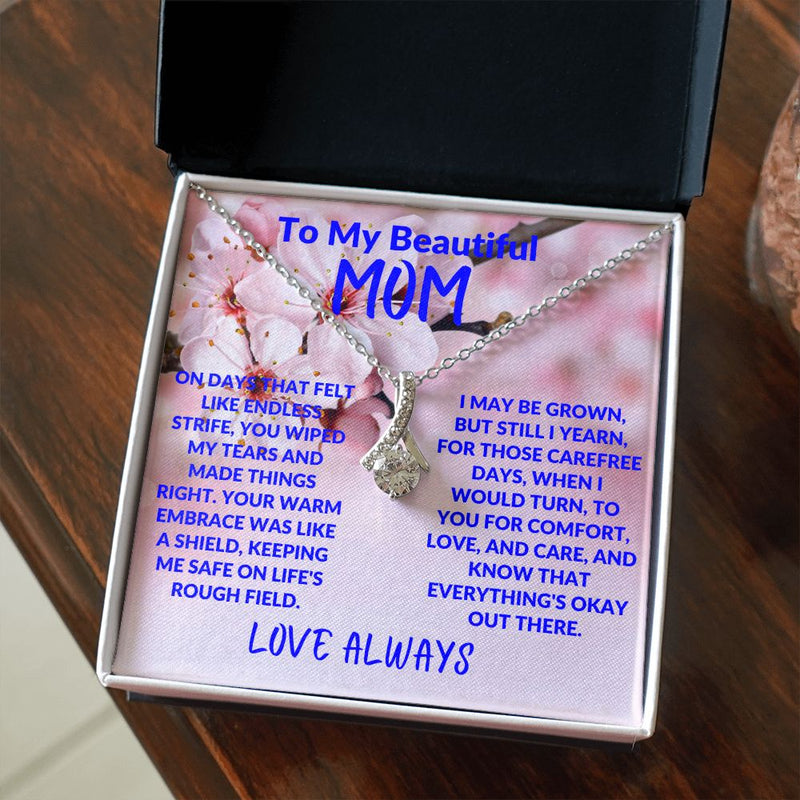 Warm Embrace; To My Beautiful Mom Alluring Beauty Necklace.