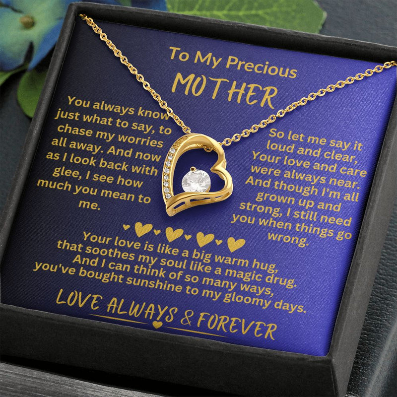 Forever Love Necklace Gift for Mom's Birthday or Mother's Day Gift-18K Gold Finish-Tier1love.com