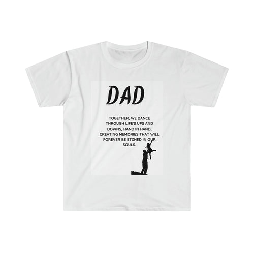 Dad daughter dance unisex soft-style T-shirt white-Tier 1
