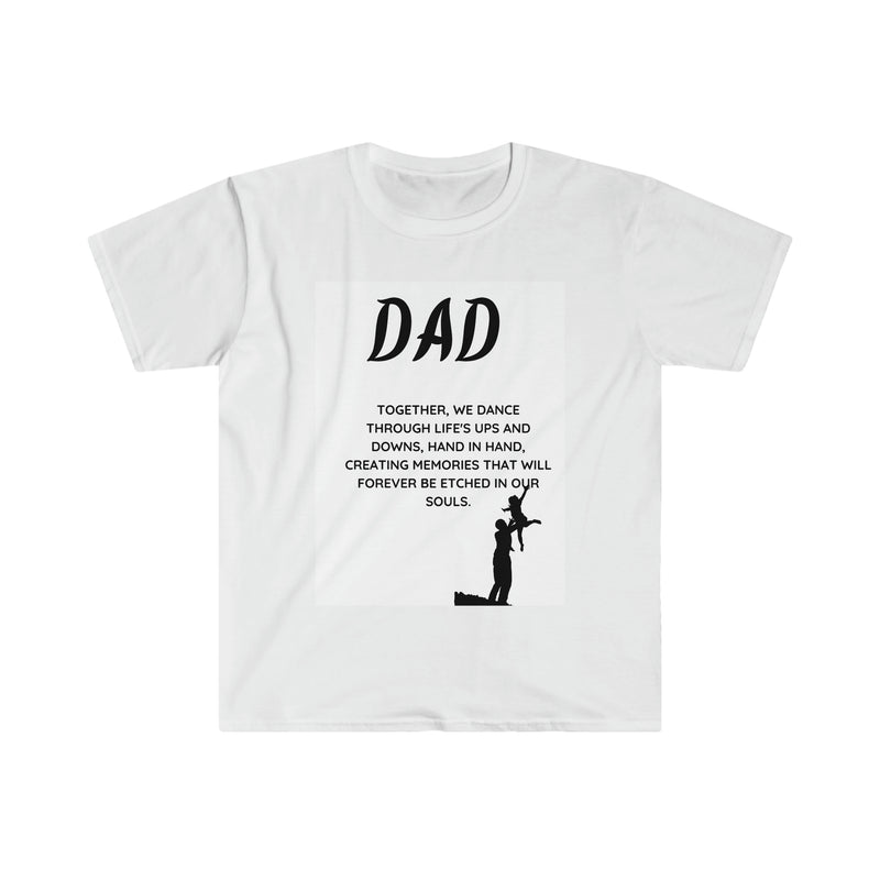 Dad daughter dance unisex soft-style T-shirt white-Tier 1